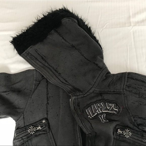 Hurley fuzzy mohawk zippered hoodie - Picture 3 of 6